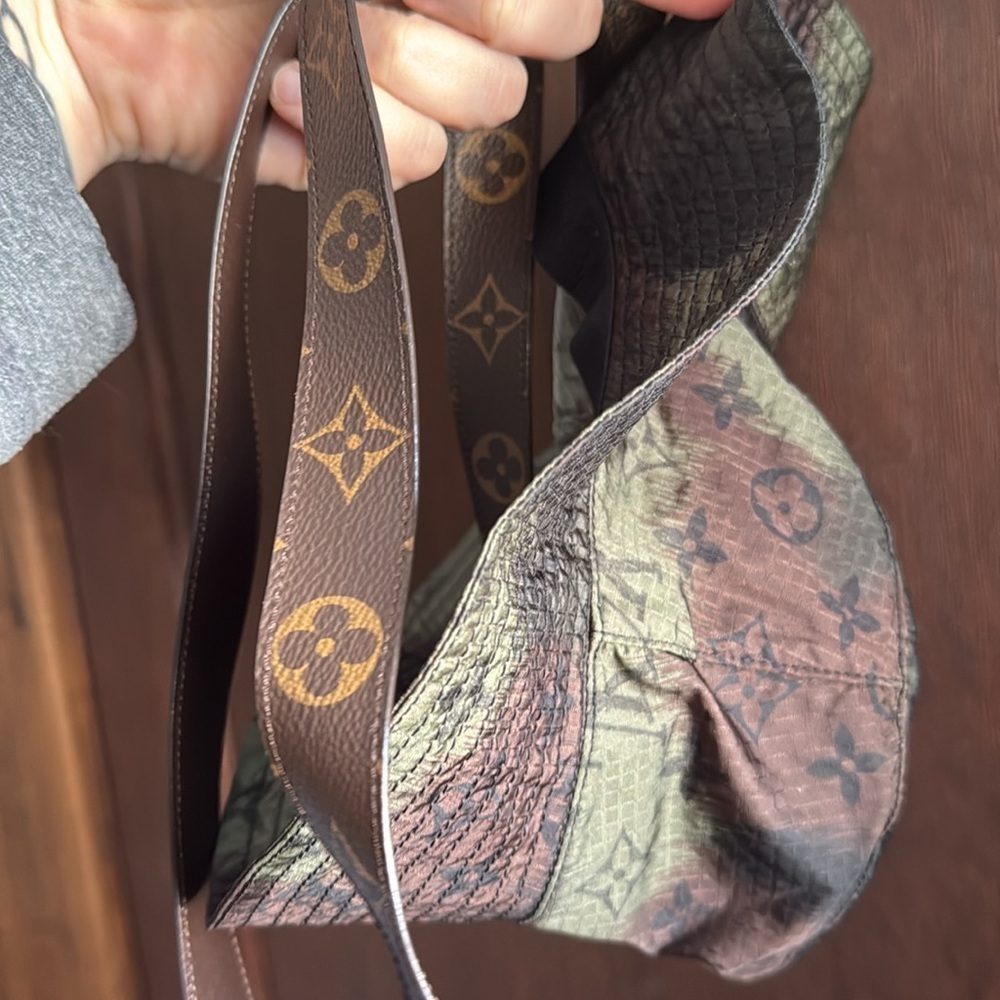 LV Louis Vuitton 2020 camouflage ikat sun hat green monogram tied - Picture 5 of 9